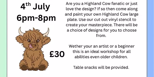 Highland Cow Stencil Painting 