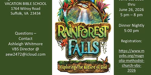 VACATION BIBLE SCHOOL - RAINFOREST FALLS