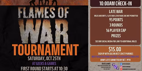 Flames of War Tournament