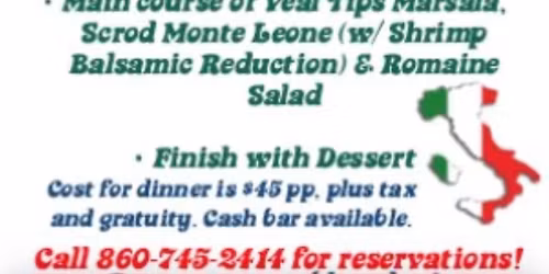 Monthly Family Style Italian Night...