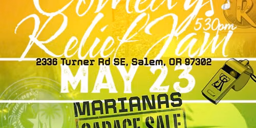 Marianas Island Garage sale and comedy relief Jam for relief from Typhoon in Marianas Islands