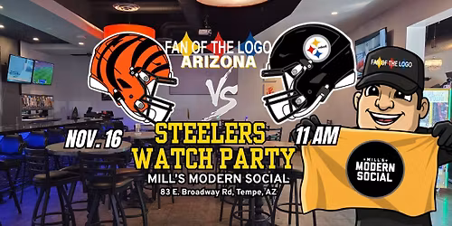 Steelers VS. Bengals Watch Party at Mill's Modern Social