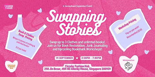 Swapping Stories: Book & Clothes Swap Party (DIY Zines, Bookmarks & Sewing)