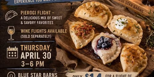 pierogi and wine flight night