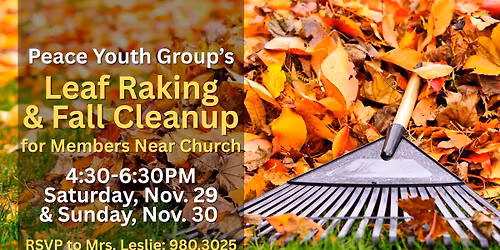 Peace Youth Group Leaf Raking & Fall Cleanup