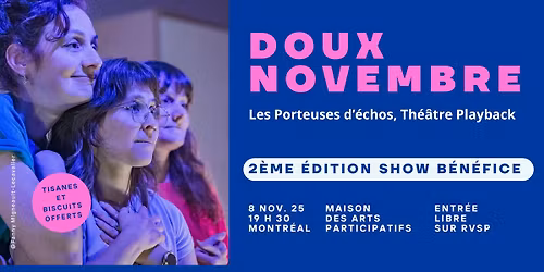 Doux novembre (spectacle b\u00e9n\u00e9fice de th\u00e9\u00e2tre Playback)