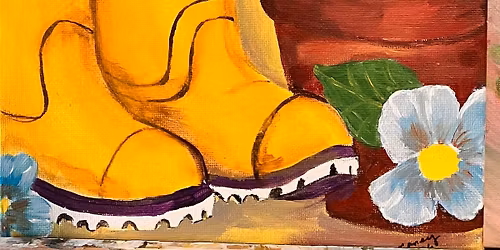 May Flowers and Rain Boots - Acrylic
