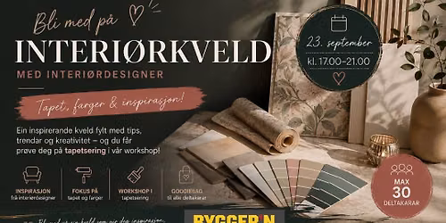 Interi\u00f8rkveld hos Bygger'n Sandane \u2013 med Maria Eikenes