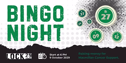 Family Bingo Night for Macmillan Cancer Support