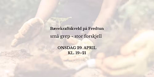 B\u00e6rekraftskveld p\u00e5 Fredtun