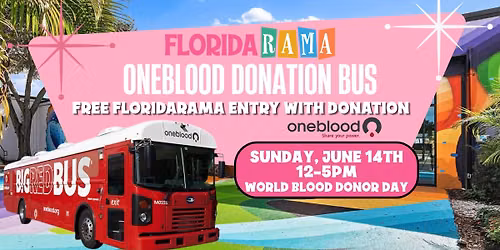 OneBlood Donation Bus at FloridaRAMA: World Blood Donor Day