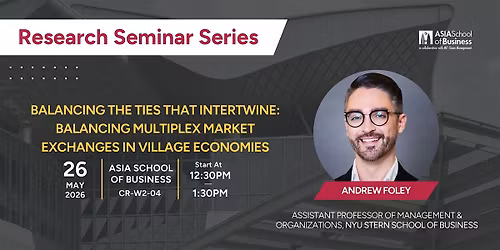 Research Seminar Series: Professor Andrew Foley