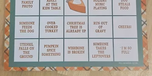 Bingo Paint Night-Turkey Bingo