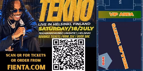 TEKNO (NIG\ud83c\uddf3\ud83c\uddec) LIVE IN HELSINKI | 18.7 | @TEKNIIKAN MUSEO