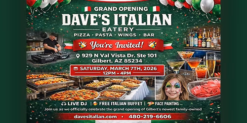 Grand Opening - Dave's Italian Eatery