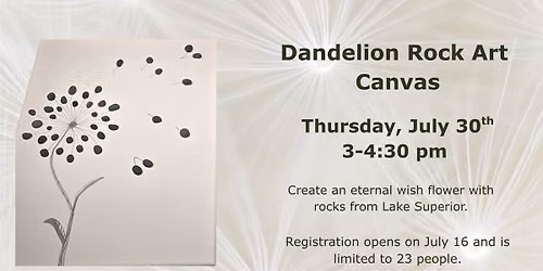 Dandelion Rock Art Canvas Craft