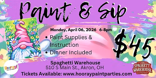 Spring Garden Gnome Paint and Sip