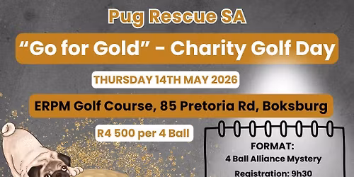 Pug Rescue SA "Go for Gold" Charity Golf Day