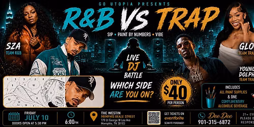 R&B vs Trap Sip & Paint (Paint By Numbers) Battle