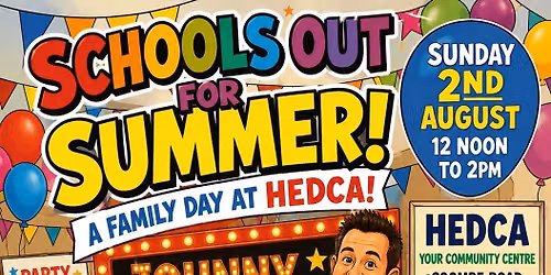 FUNDAY WITH JOHNNY REILLY AT HEDCA - GOSPORT PO12 4JB ON SUNDAY 2ND AUGUST 2026 - 12 NOON TILL 2PM