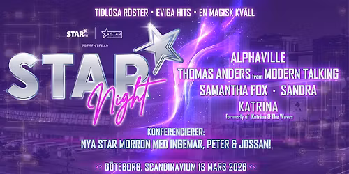 STAR NIGHT | Sveriges st\u00f6rsta 80-talshyllning genom tiderna!