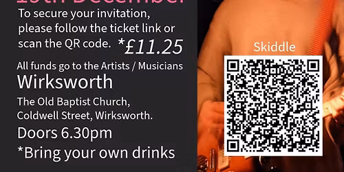 Live original music. Old Baptist Church Wirksworth