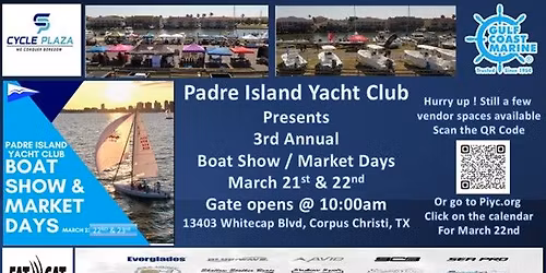 PIYC Market Days & Boat Show 