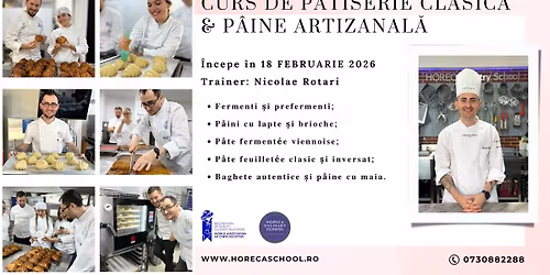 CURS DE PATISERIE CLASIC\u0102 & P\u00c2INE ARTIZANAL\u0102