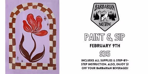 Paint and Sip at Barbarian Brewing in Garden City, ID