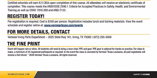 Irving Arborist Seminar