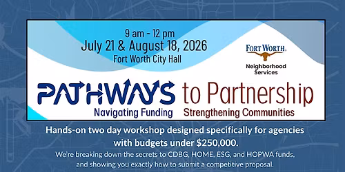 Pathways to Partnership -  July 21 & August 18, 2026