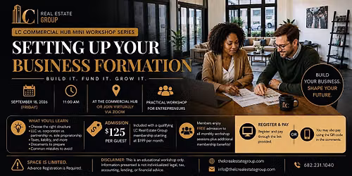 Setting Up Your Business Formation - Mini Workshop