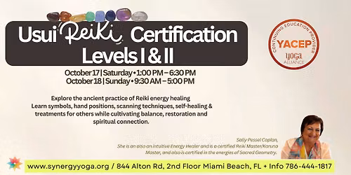 Reiki certification | Level 1 & 2 | October 17\/18