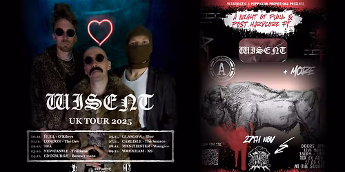 Wisent, Afflicted Street Punk plus support - The Source