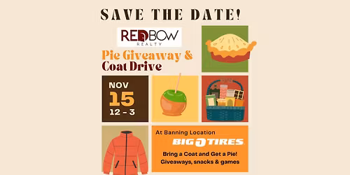 Red Bow Realty Pie Giveaway and Coat Drive\/Fall Customer Appreciation Event 2025