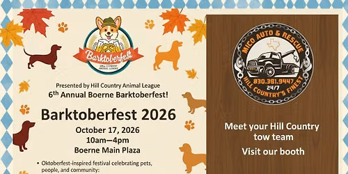 6th Annual Boerne Barktoberfest - Presented By Hill Country Animal League