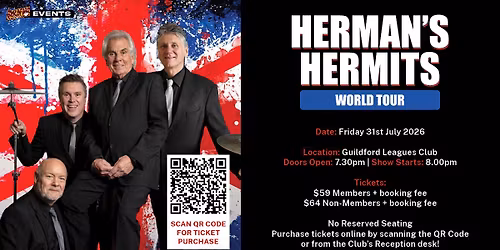 Herman's Hermits World Tours - Guildford Leagues Club