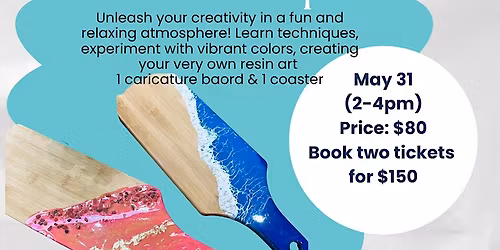 Ocean Art Resin Workshop - Charcuterie Board