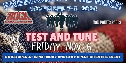 Test and Tune - Friday Nov 6