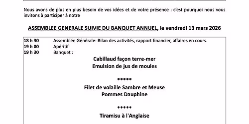 Banquet Ath\u00e9n\u00e9e de Namur