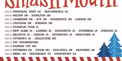 CPKC Holiday Train in Davenport, featuring Smash Mouth