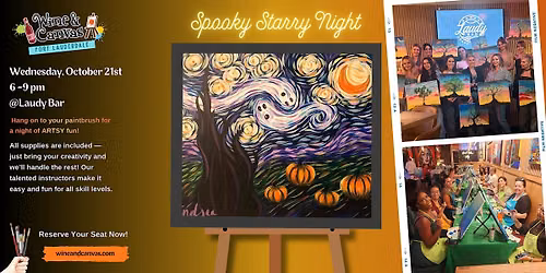 Spooky Starry Night \u2013 Paint and Sip at Laudy Bar