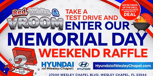 Red, White & VROOM Memorial Day Weekend Raffle