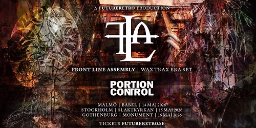 FutureRetro pres Front Line Assembly (Wax Trax Era 87-92) & Portion Control 