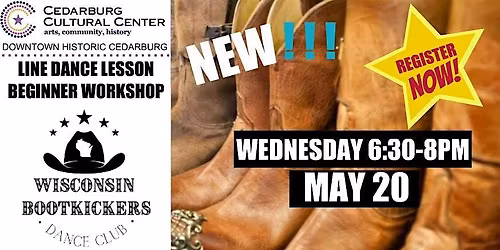 Line Dance Lesson Beginner Workshop\/Cedarburg Cultural Center\/Wed May 20