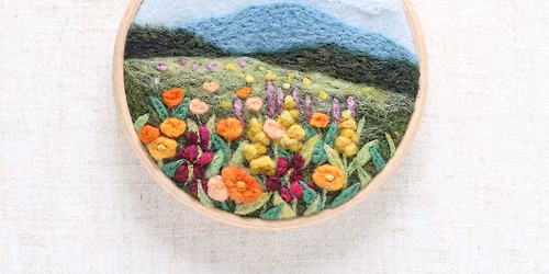 Needle Felted Flower Meadow Workshop