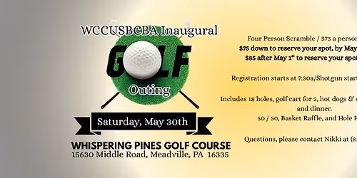 WCCUSBCBA Inaugural Golf Outing