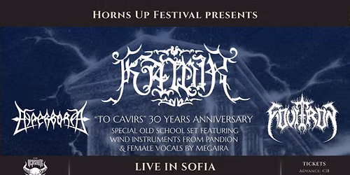 Kawir: 30 Years "To Cavirs": Live in Sofia - 03 Oct 2026