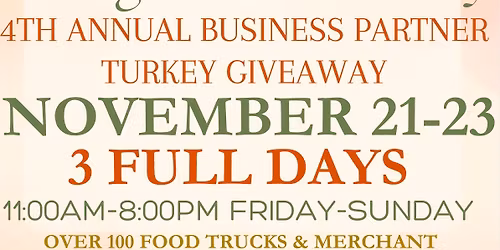 4th Annual Business Partner Turkey Giveaway