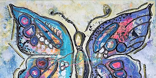 Social Butterfly Mixed Media Painting Workshop with Ren\u00e9e Darling Art